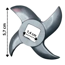 Faca Cruzeta Inox Para Máquina Moer Moedor Picador Boca 22 Foto mini  3