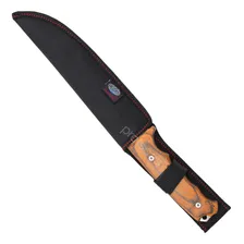 Faca De Caça Aço Inox 30cm Cabo De Madeira Com Bainha K107 Foto mini  3