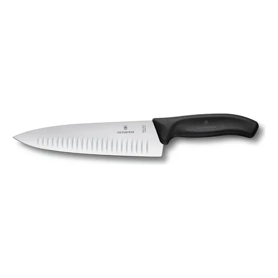 Faca Do Chef Victorinox Swiss Classic Com Sulcos 20cm Preta Foto 1