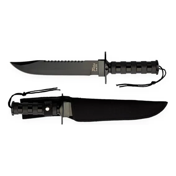 Faca Explorer Baioneta Sobrevivência Militar Preto Foto 1