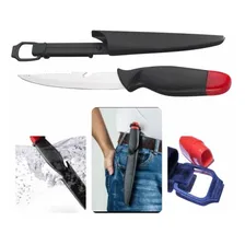 Faca Flutuante Para Pesca Esportiva Aventura Bainha Plástica Foto mini 2
