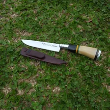 Faca Gaúcha 5'' Inox Cabo Osso E Chifre Com Bainha De Couro Foto mini 3
