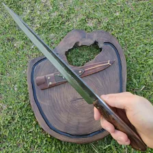 Faca Gaúcha Bruta Para Churrasco Artesanal 10 Cabo Guajuvira Foto mini 4