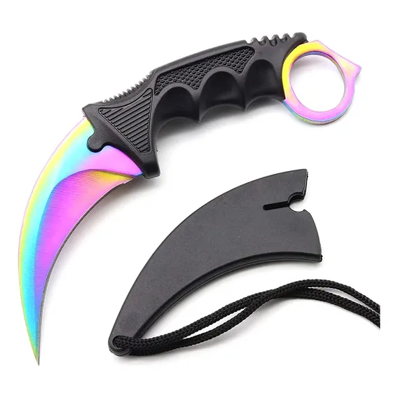 Faca Karambit Canivete Cs Go Combate Tática Com Bainha Foto 1