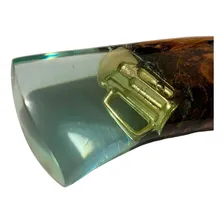 Faca Lâmina Sextou Caneca Elmo 9 Pol Aço Bainha Couro Foto mini 4