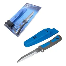 Faca Mergulho Seasub Sharp, Em Aço Inox Para Caça Pesca Sub Cor Azul Foto mini 1