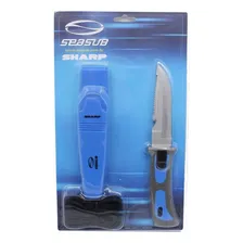Faca Mergulho Seasub Sharp, Em Aço Inox Para Caça Pesca Sub Cor Azul Foto mini 3