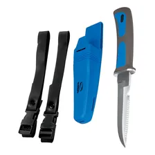 Faca Mergulho Seasub Sharp, Em Aço Inox Para Caça Pesca Sub Cor Azul Foto mini 2