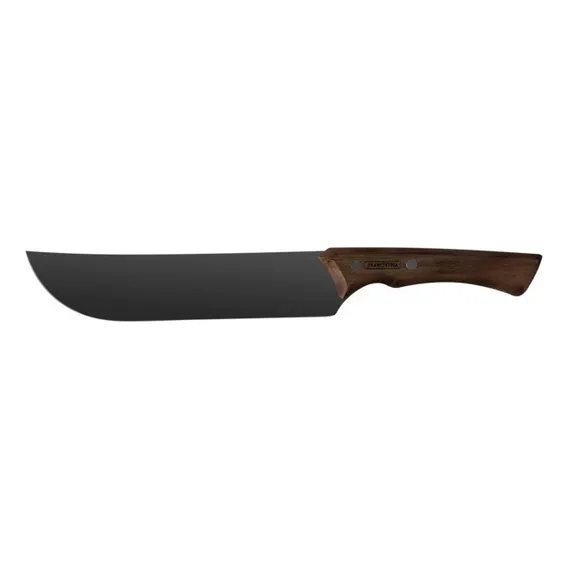 Faca Para Carne 8 Churrasco Black Inox/madeira Tramontina Cor Madeira Foto 1