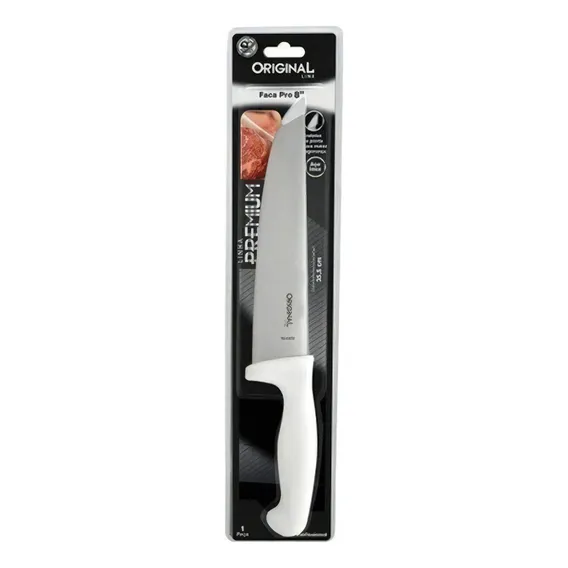 Faca Para Carnes Corneta De 8 Polegadas Premium Cor Branco Foto 1