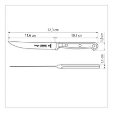Faca Para Churrasco/frutas Tramontina Inox Century 5'' Preto Foto mini 3