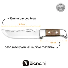 Faca Pesca Caça Esportiva Inox 7 Pol C/ Bainha Bianchi Foto mini 2