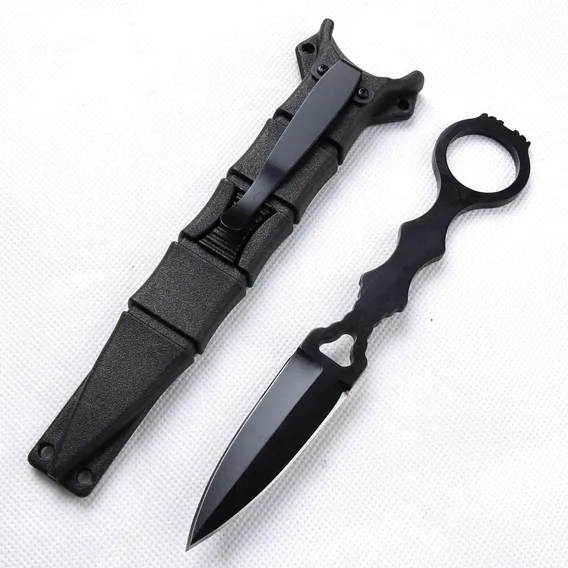 Faca Punhal Full Tang Tática Militar Camping Cor Preto Foto 1