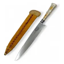 Faca Solingen Guazubira Prata 600 Ouro 12k 20cm Foto mini 3