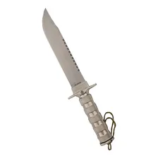 Faca Tática Militar Rambo Camping Pesca Com Bainha Cor Prata Foto mini 3