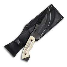 Faca Tracker D'avila 17cm Carbono E Osso, Camping, Bushcraft Foto mini 1