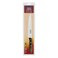Faca Tramontina Para Carne 8 Em Aço Inox E Cabo Castanho Po Foto mini 2
