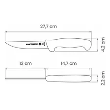 Faca Tramontina Para Desossar Inox 5 Lamina Reta Larga Cor Branco Foto mini 3