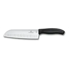 Faca Victorinox Santoku Swiss Classic com sulcos 17cm Preta Foto mini 1