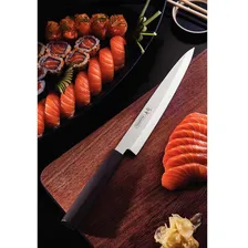 Faca Yanagiba Sushi Mar 9 Aço Inox Nylon Tramontina 24230049 Cor Preto Foto mini 3