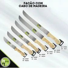 Facão Mato Cabo Madeira 12 Fulltang Inox Roça Fazenda Sitio Foto mini 4
