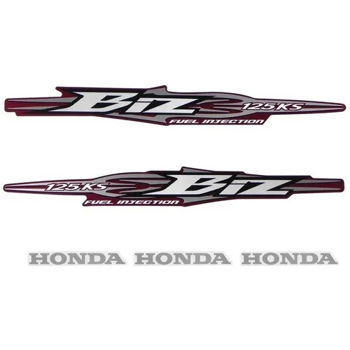 Faixa Adesiva Kit Completo Honda Biz 125 Ks 2009 Vermelha Foto 1