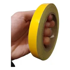 Faixa Adesivo Refletivo Fluorescente Faixa 1,5cm X 5mt Cor Amarelo Refletivo Adesivo Foto mini  2