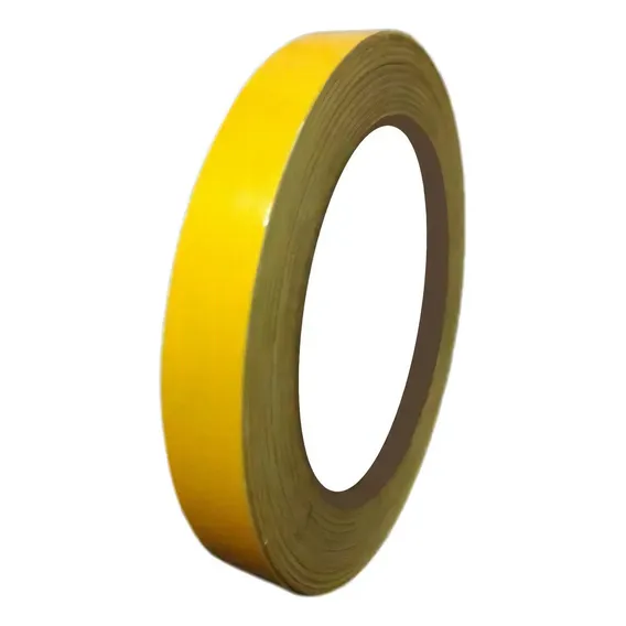 Faixa Adesivo Refletivo Fluorescente Faixa 1,5cm X 5mt Cor Amarelo Refletivo Adesivo Foto 1