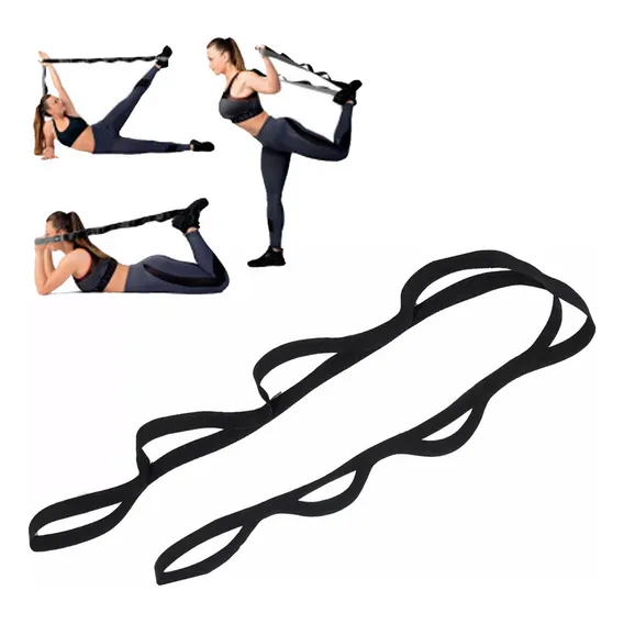 Faixa Alongamento Fisioterapia Yoga Pilates Funcional Zuí Cor Preto Foto 1
