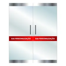 Faixa Anti Impacto Trombada Porta De Vidro 3mx15cm C/ Logo Cor Cinza Foto mini 1