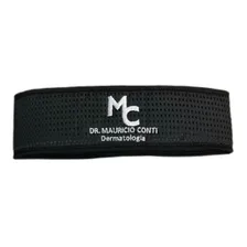 Faixa Cabelo Branca 10 Un Personalizada Bordada Em Piquet Cor Preto Foto mini 1