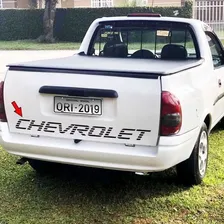 Faixa Chevrolet Corsa Picape Pick-up Tampa Traseira Cor Preto Foto mini  2