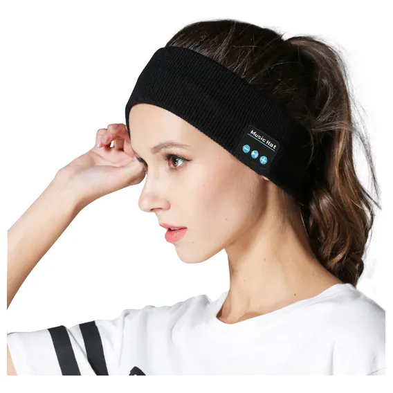 Faixa de cabeça Bluetooth Music Faixa de cabeça Faixa de cabeça cor preta Foto 1