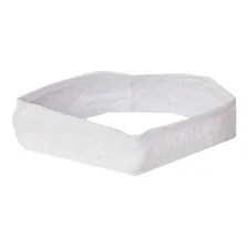 Faixa De Cabelo Atoalhada Com Velcro - Estek Cor Branco Liso Foto mini 1