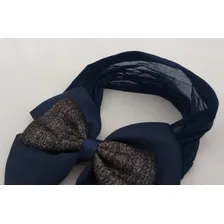 Faixa De Cabelo Para Bebe Turbante Com Laço Cor Azul-escuro Foto mini 2