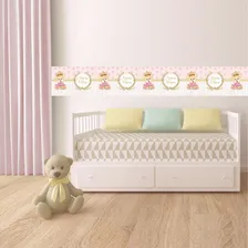 Faixa Decorativa Adesivo Border Infantil Bebe Menina Ursa Foto mini 1