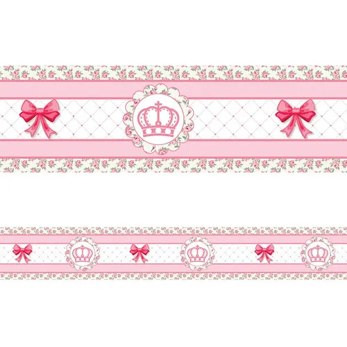 Faixa Decorativa Coroa Floral Infantil 10 Metros Por 15cm Cor Outro Foto 1