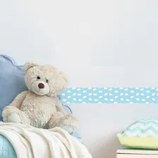 Faixa Decorativa De Parede Para Quarto De Bebê 3mx15cm Cor Nuvens Azul Foto mini 2