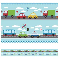 Faixa Decorativa Infantil Adesiva Carros 3mx15cm Foto mini 1
