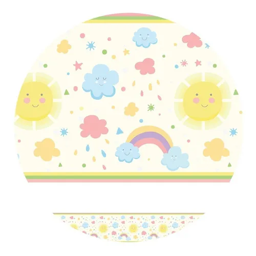 Faixa Decorativa Parede Adesiva Para Quarto Infantil 5mx10cm Cor Arco iris Foto 1