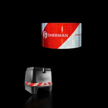 Faixa Fita Refletiva Baú De Moto Caixote Padrão 3m Cor Vermelho Prismático Foto mini 3