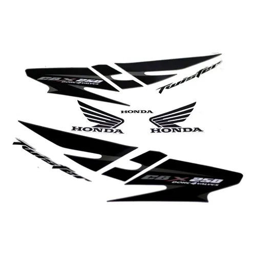 Faixa Jogo Adesivo Honda Cbx 250 Twister 2008 Cinza Foto 1