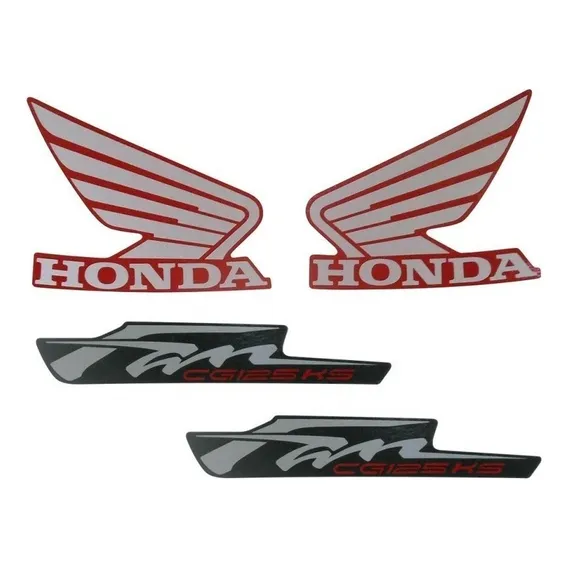 Faixa Kit Adesivos Completo Cg Fan 125 Ks 2013 Vermelha Foto 1