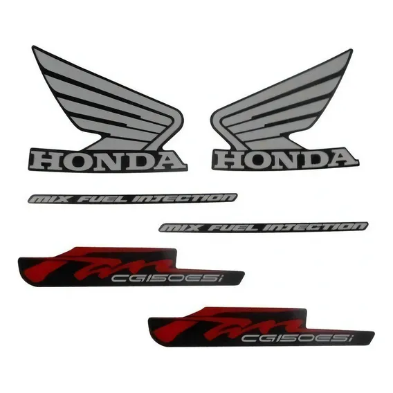 Faixa Kit Adesivos Completo Cg Fan 150 Esi 2013 Preta Foto 1