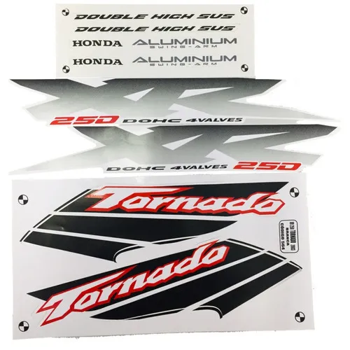 Faixa Kit Adesivos Completo Xr 250 Tornado 2003 Branca Foto 1