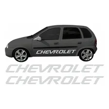 Faixa Lateral Corsa Sport Adesivo Personalizado Chevrolet Imp89 Cor Prata Foto mini 1