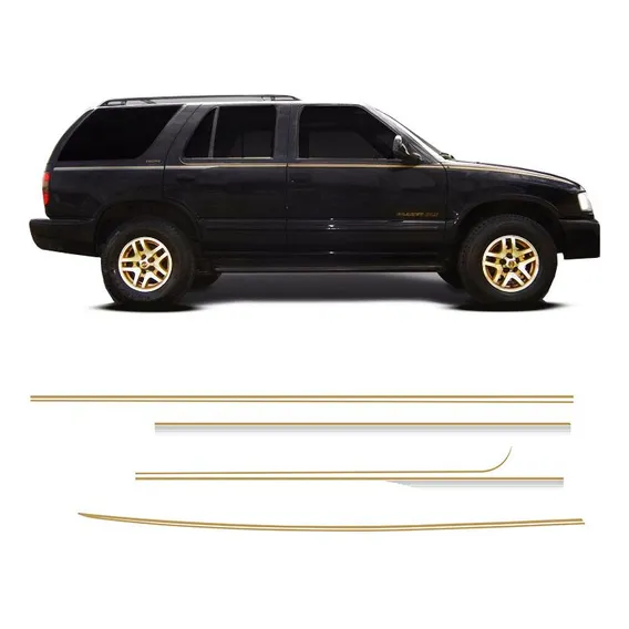 Faixa Lateral Decorativa Blazer Executive 1999 2000 Dourada Foto 1
