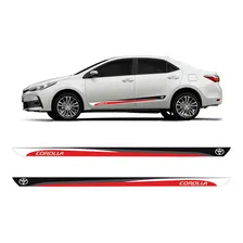 Faixa Lateral Toyota Corolla 2009/2022 Adesivo Vermelho Foto  mini 1