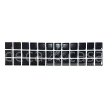 Faixa Pastilha Adesiva Resinada - Cores 31,4 X 7,8 Cm Cor Preto S贸lido Foto mini 1