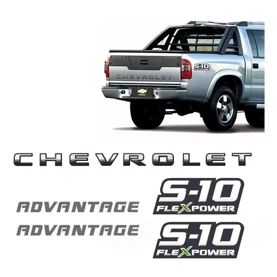 Faixa S10 Prata Chevrolet Advantage 2009/2011 + Flex Power Foto 1
